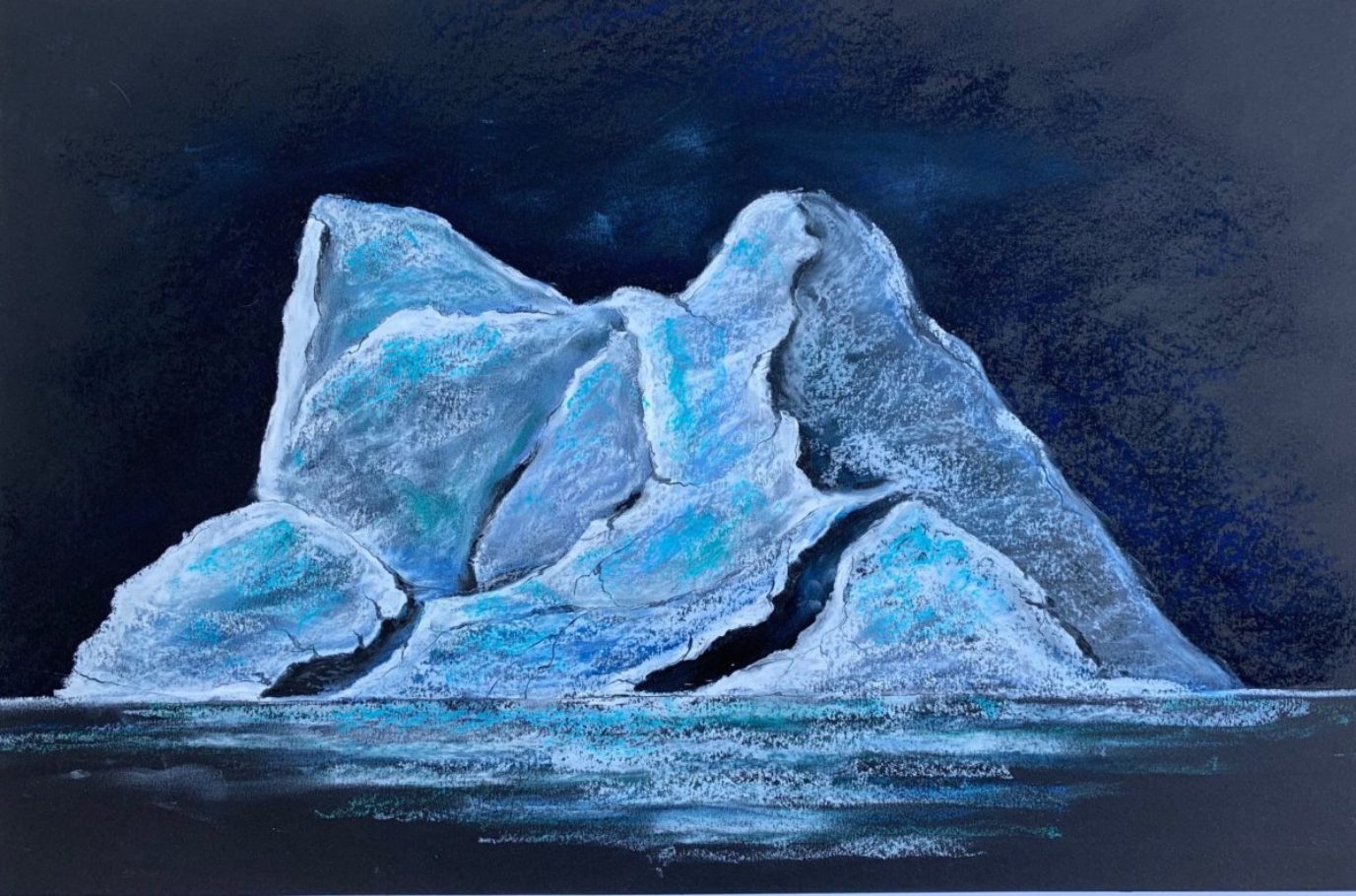 Eisberg 02 _ Ölpastell 0.70 x 0.50