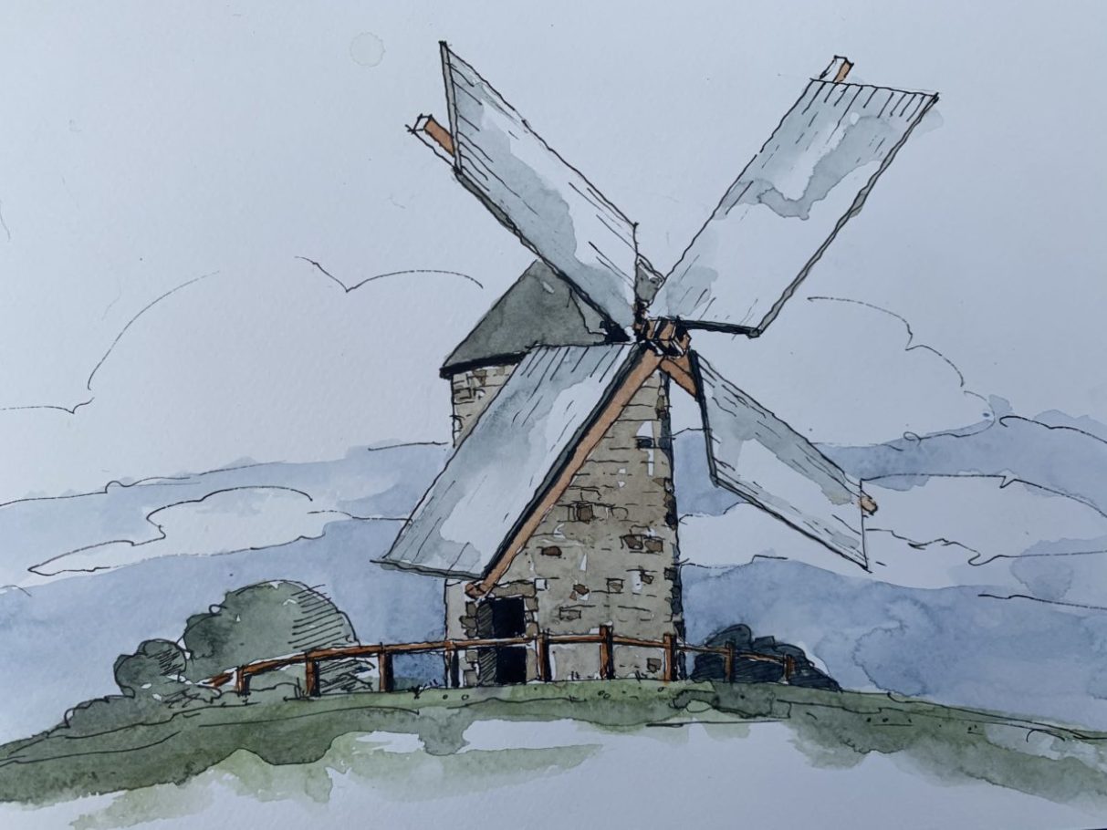 Normannische Windmühle – ca. 0.40m x 0.50m