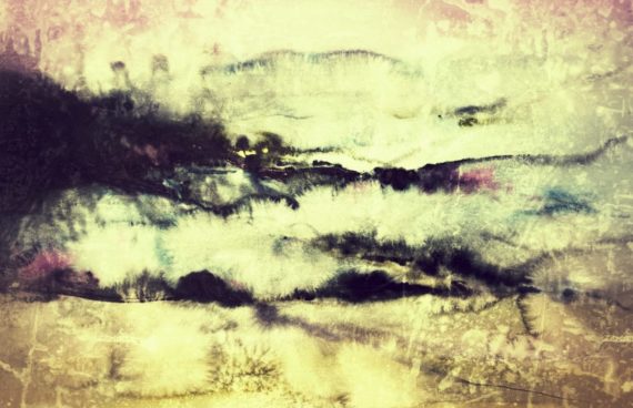 Über den Wolken _ Aquarell 0.70 x 0.50